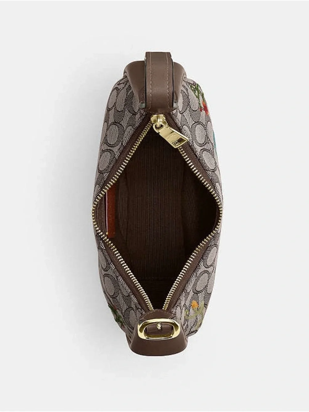 Coach Brown Signature Floral Shoulder Bag - Picture 5 of 5